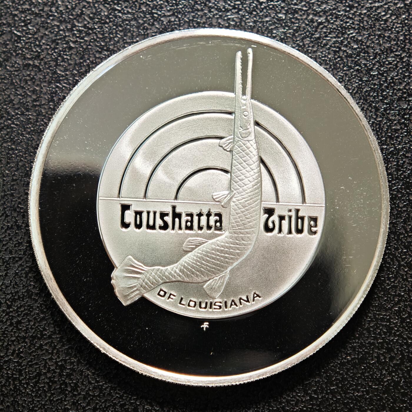 【德藏】世界币章拍卖第152期（拍品征集中~欢迎藏友联系） 1976年 美国考沙塔人精制纪念银章 999银 细节丰富 直径约：38.7mm；重约：24.6g