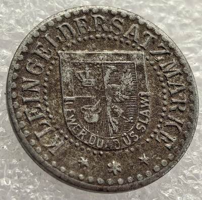  外国优质老铜币银币，周六九点倒数截拍，满百包邮，可寄存半年，喜欢朋友微信扫描二维码可直接参拍 - 少见德国一级行政区石勒苏益格-荷尔斯泰因州10芬尼