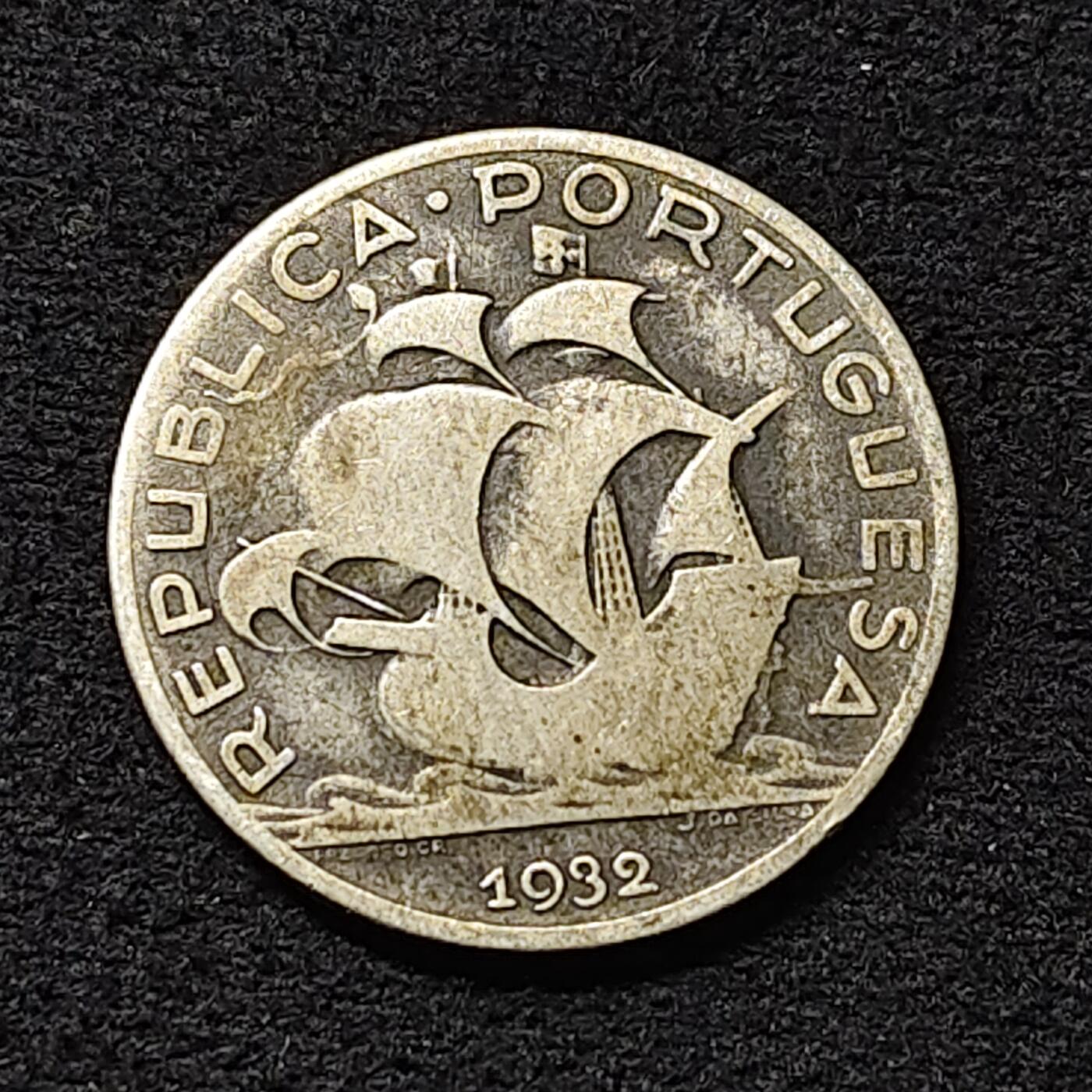 【全场包邮】纯粹捡漏拍474场（免费代拍第11场） 葡萄牙1932年5埃斯库多帆船银币