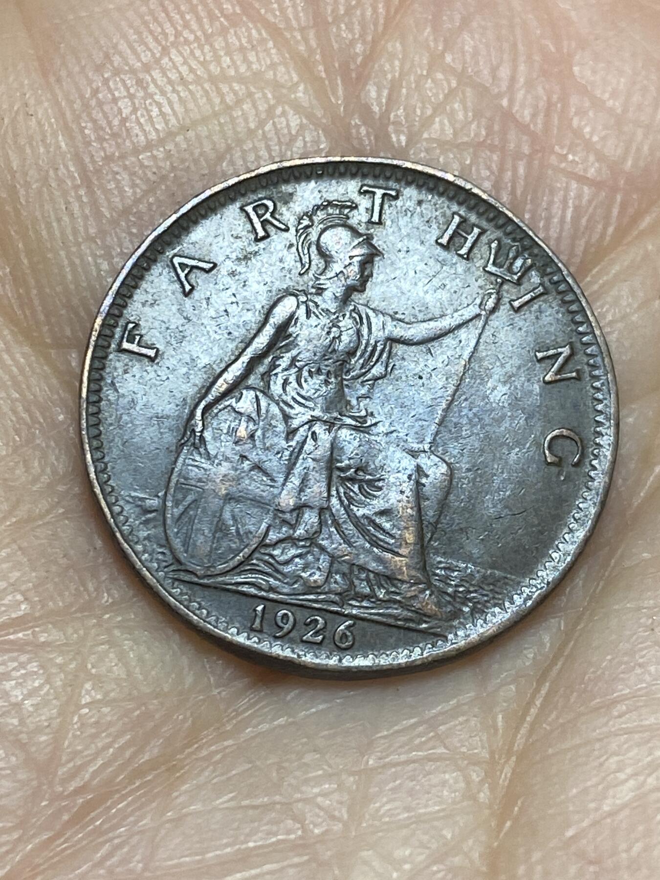 2025年第一百二十五场(总第一百五十一场）外国好品散币(免佣金) 英国🇬🇧1926年1法新(乔治五世第三版，首发年)