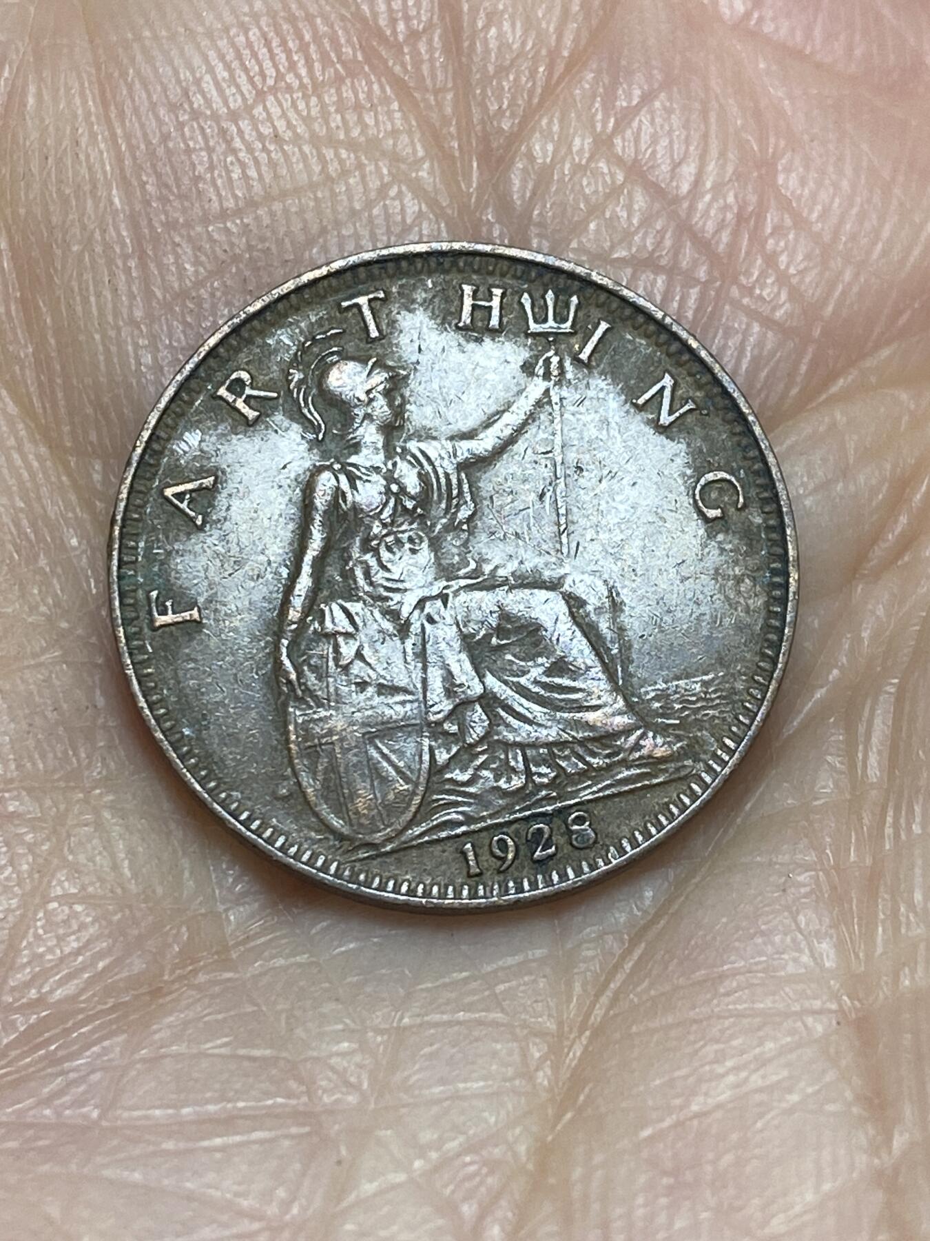 2025年第一百二十五场(总第一百五十一场）外国好品散币(免佣金) 英国🇬🇧1928年1法新(乔治五世第三版)