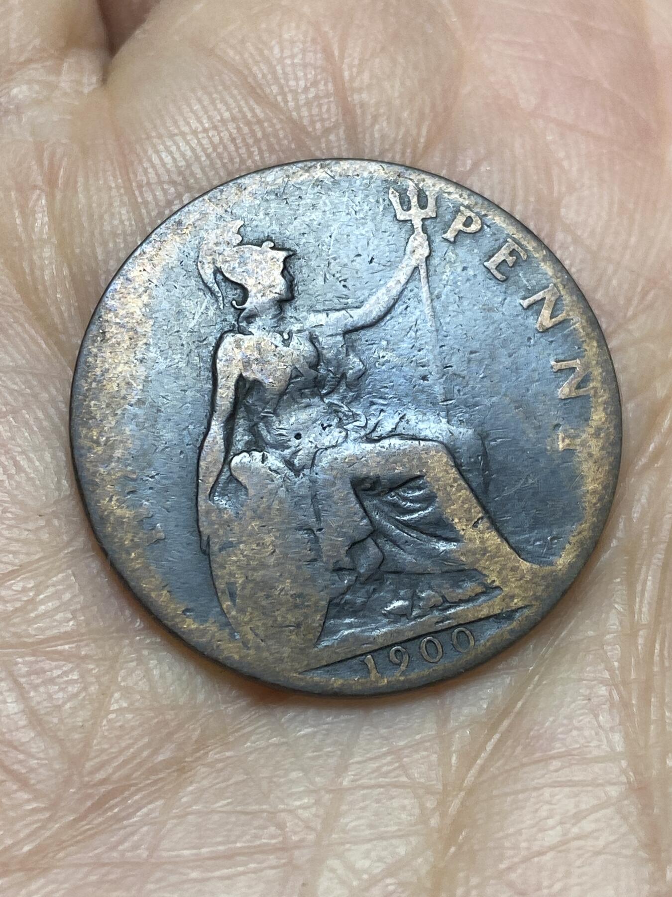 2025年第一百二十五场(总第一百五十一场）外国好品散币(免佣金) 英国🇬🇧1900年半便士(维多利亚女王老年披纱)