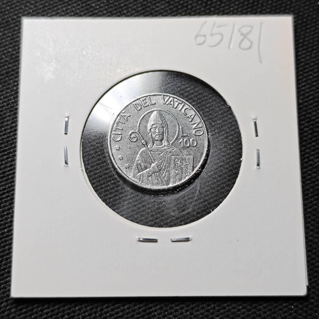 KK钱币收藏小铺  第365场  2月预留时间 周末发货  梵蒂冈100里拉