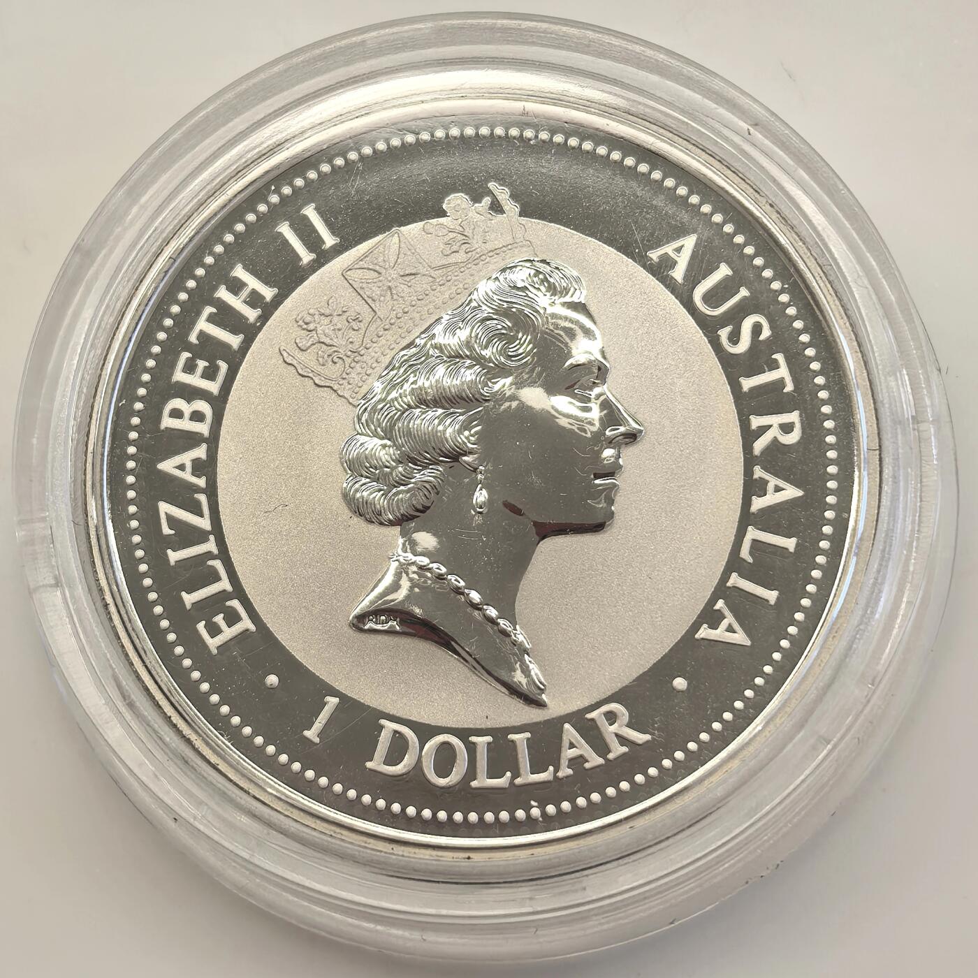 博洋堂“物美丰成”11月精品专场暨第145期（全场包邮） 澳大利亚1997年翠鸟镶嵌0.5克黄金凤凰1盎司银币，原盒证