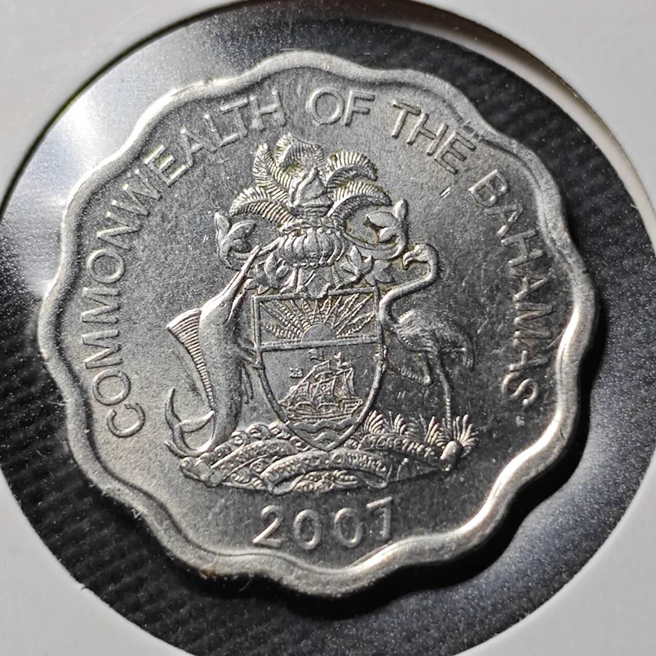 KK钱币收藏小铺  第365场  2月预留时间 周末发货  巴哈马10分