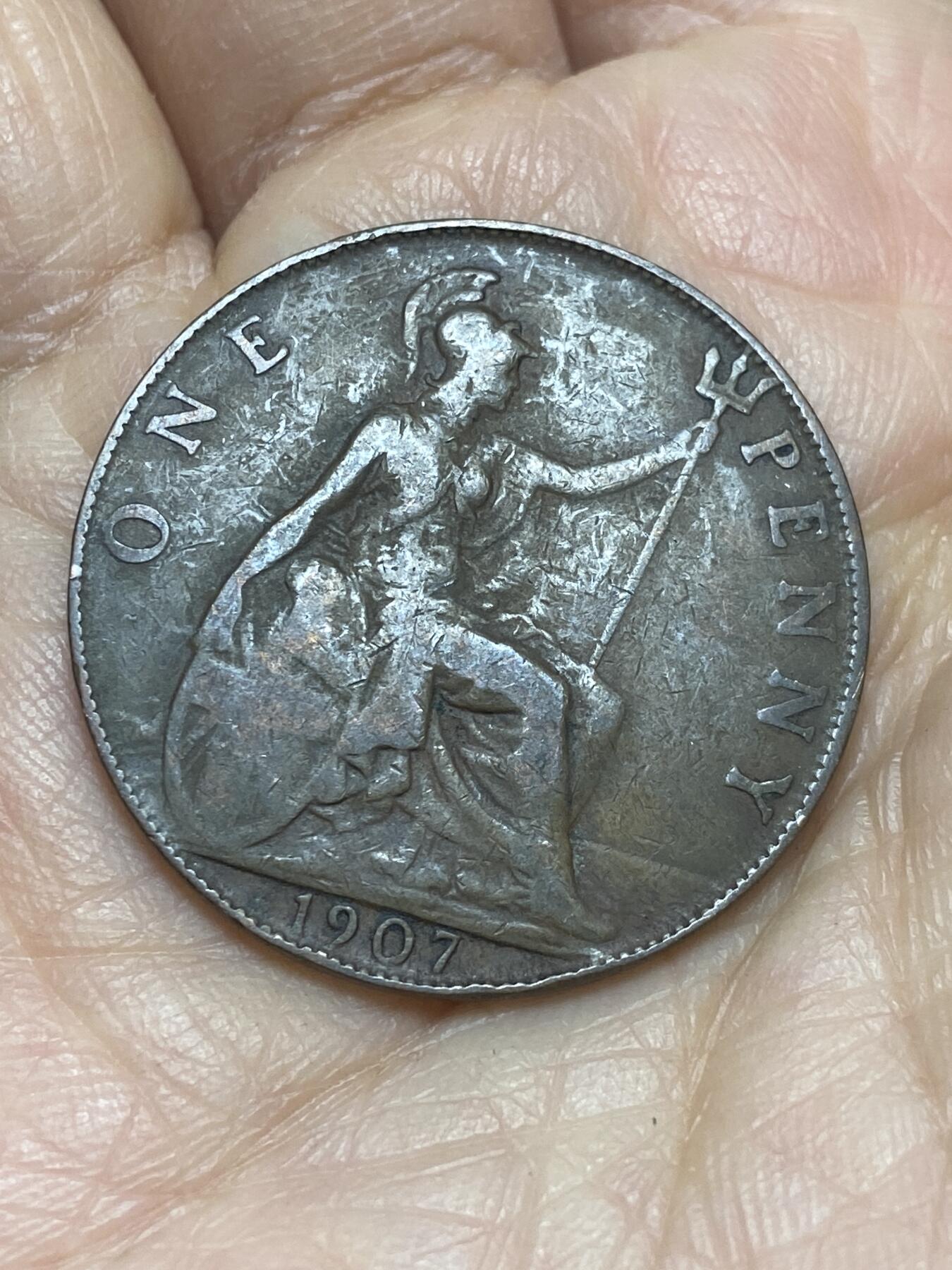 2025年第一百二十五场(总第一百五十一场）外国好品散币(免佣金) 英国🇬🇧1907年1便士(爱德华七世时期)