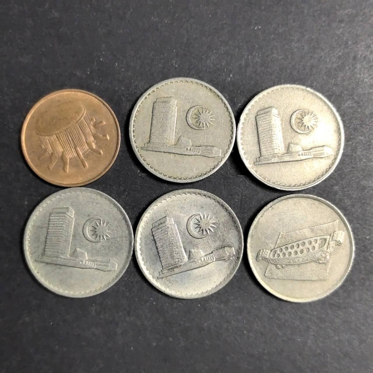 各国硬币第6期 无佣金 马来西亚不同 6个