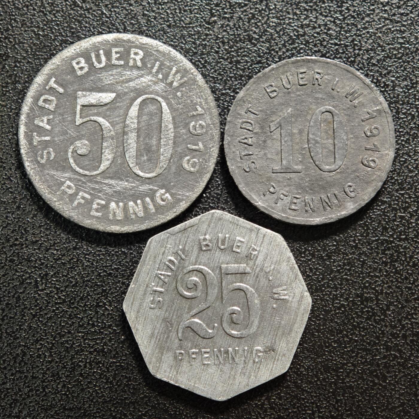 【德藏】世界币章拍卖第152期（拍品征集中~欢迎藏友联系） 3枚一组 德国德紧时期铁币 铁币保存不易