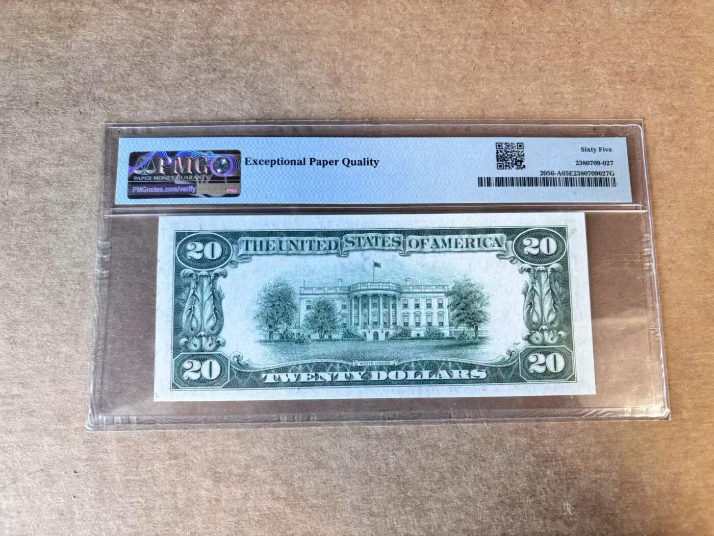 【Blue Auction】世界纸币精拍第747期——18级TOP拍卖/信誉/品质/专业/高效💫 【AA】美国 1934B  20美金 PMG65EPQ 波士顿版