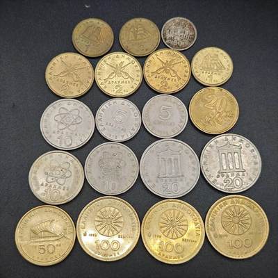 【淘币小摊】实时拍第七百九十拍   散币场   满百包邮可预留二周 每周一统一发货   - 希腊19枚