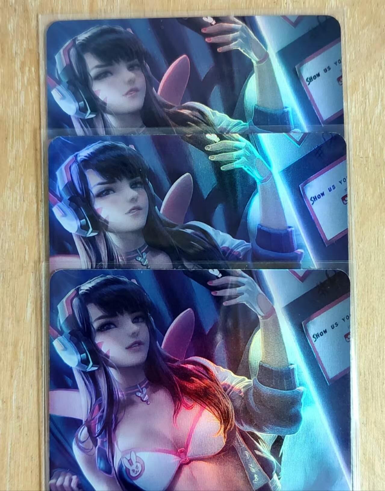 龙虎卡牌第六二场 百里霸场 （无佣金，周六结拍，欢迎送拍） 彩闪3张 ACG美女-宋哈娜 三渐变 第3张是艺术版