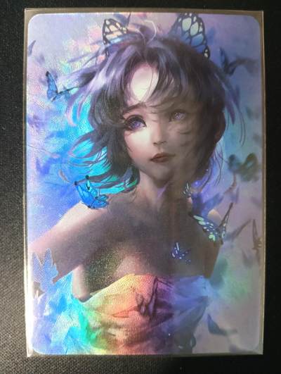 花开卡拍第46期（11月9号周日截拍，品控勿拍!!!拍品不寄存，运费5元，自制卡难免瑕疵，可能存在轻微撞角爆边等出厂瑕疵，品控介意勿拍！） - 江东卡牌 小银包-蝴蝶忍 折光彩闪