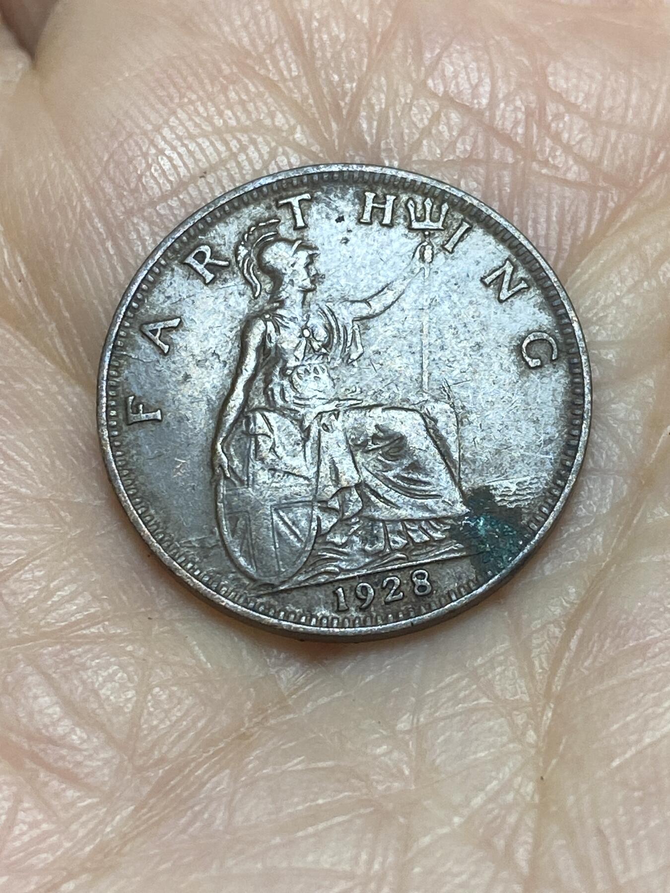 2025年第一百二十四场(总第一百五十场）外国好品散币(免佣金) 英国🇬🇧1928年1法新(乔治五世第三版)