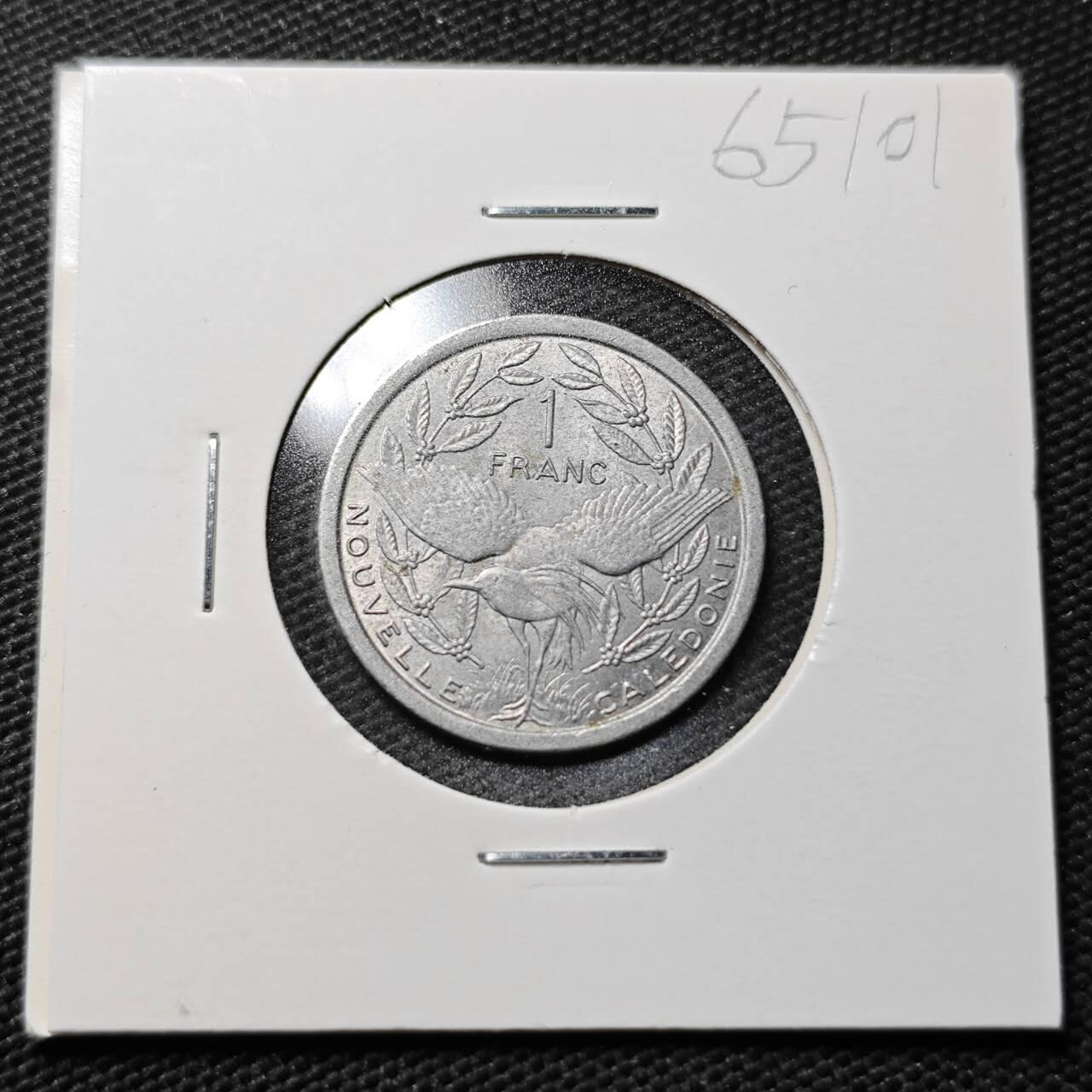 KK钱币收藏小铺  第365场  2月预留时间 周末发货  1977法属新喀里多尼亚1法郎