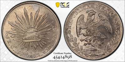 博洋堂“物美丰成”11月精品专场暨第145期（全场包邮） - NGC AU58 墨西哥1897-Go RS鹰洋，花边鹰洋关门年份。酱黑包浆带底光，很特别的一枚。