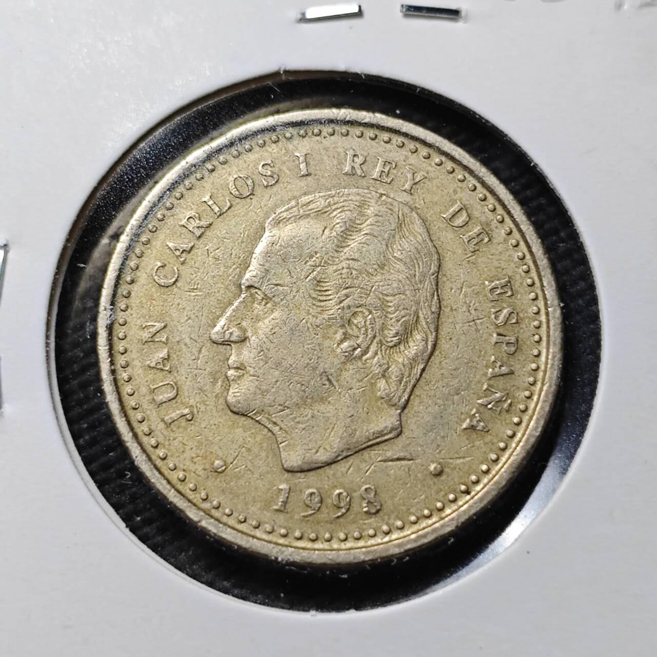 KK钱币收藏小铺  第365场  2月预留时间 周末发货  西班牙100比塞塔 数字100