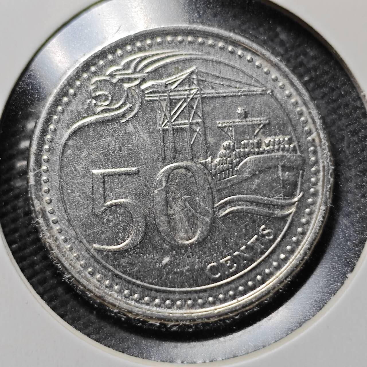 KK钱币收藏小铺  第365场  2月预留时间 周末发货  新加坡50分