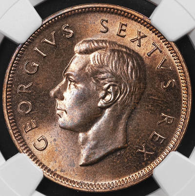 修遠堂世界钱币第九十二期 - NGC PF63RB 1952年南非1便士精制铜币