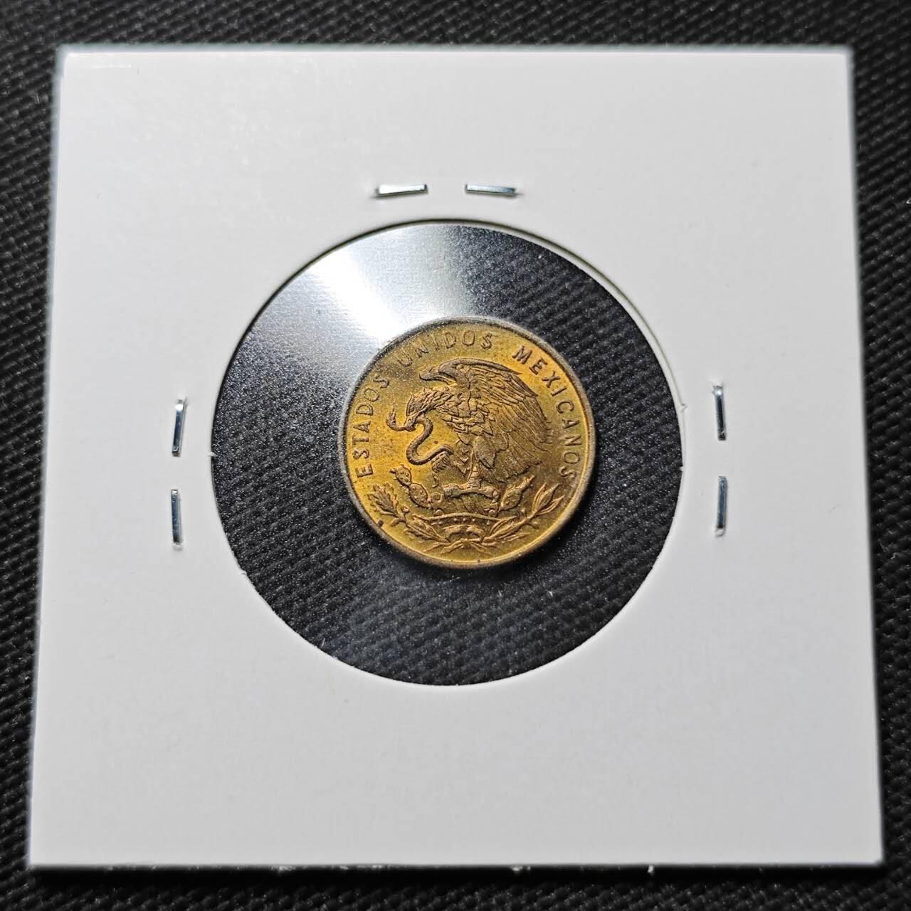 KK钱币收藏小铺  第365场  2月预留时间 周末发货  1964墨西哥1分铜币 好品