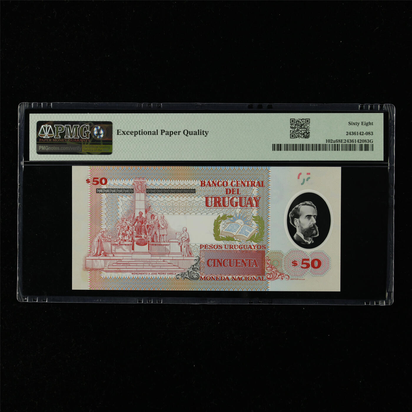 【亘邦集藏】第216期拍卖 2020年 乌拉圭50比索 PMG 68EPQ A 15700260