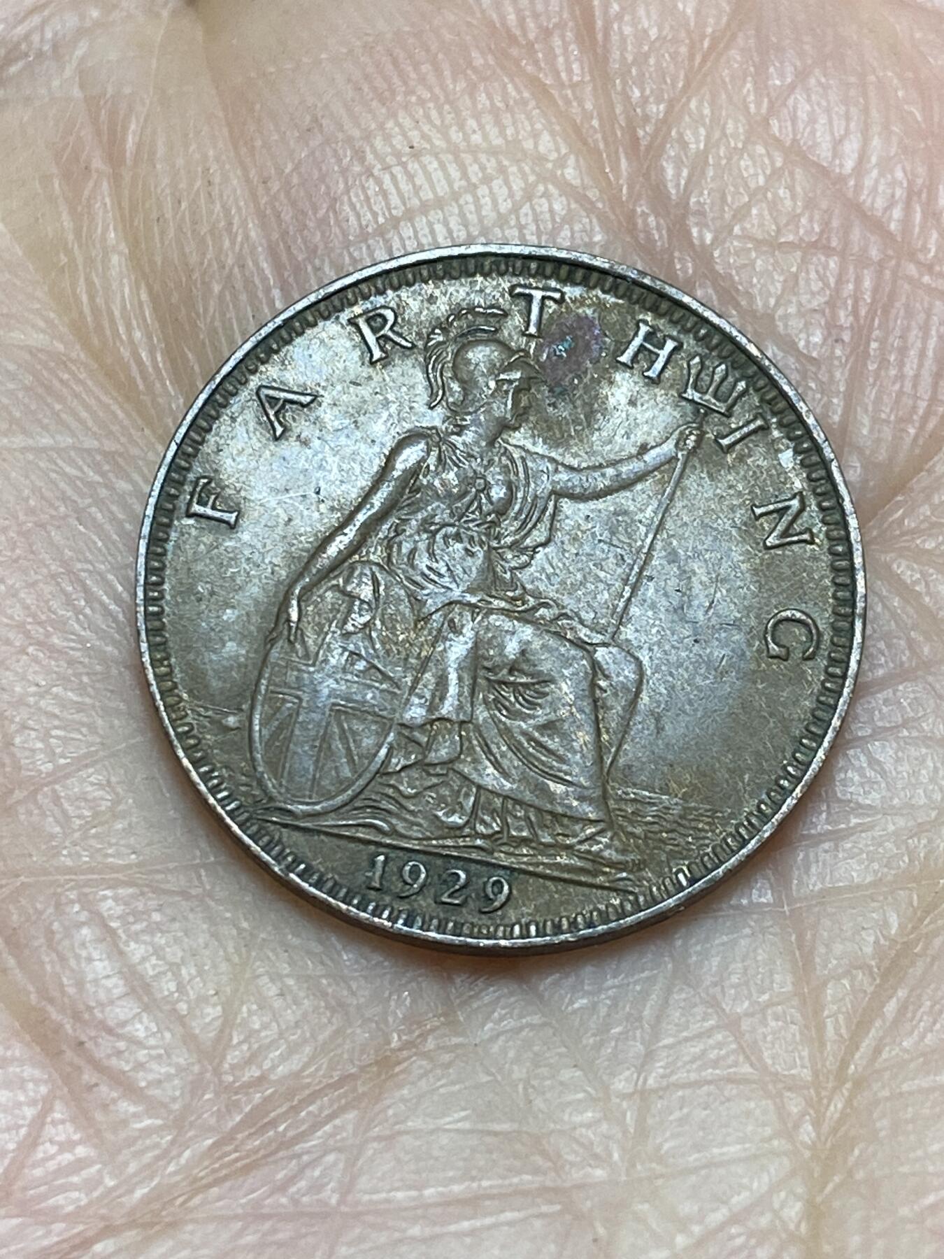 2025年第一百二十五场(总第一百五十一场）外国好品散币(免佣金) 英国🇬🇧1929年1法新(乔治五世第三版)