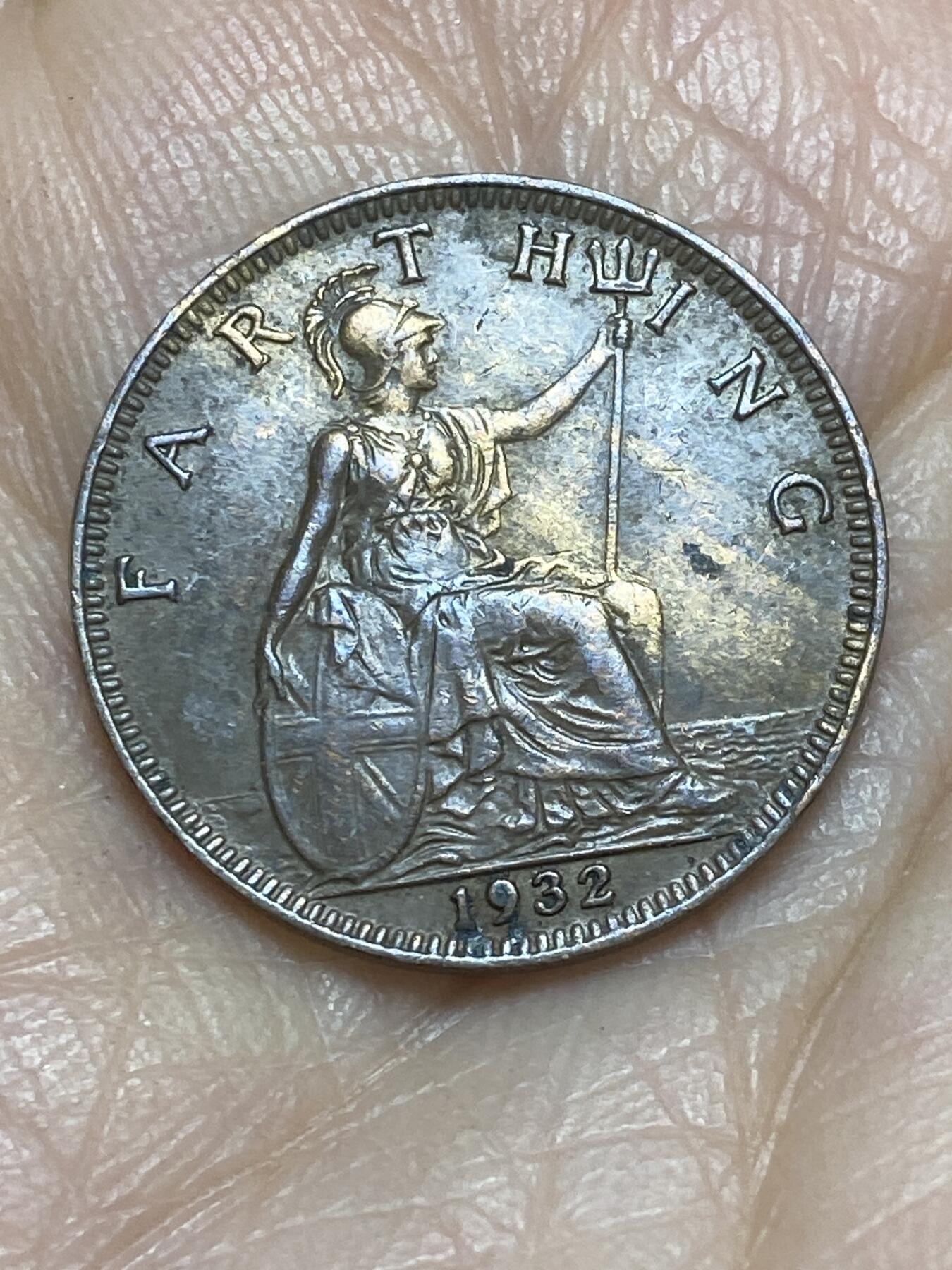 2025年第一百二十五场(总第一百五十一场）外国好品散币(免佣金) 英国🇬🇧1932年1法新(乔治五世第三版)