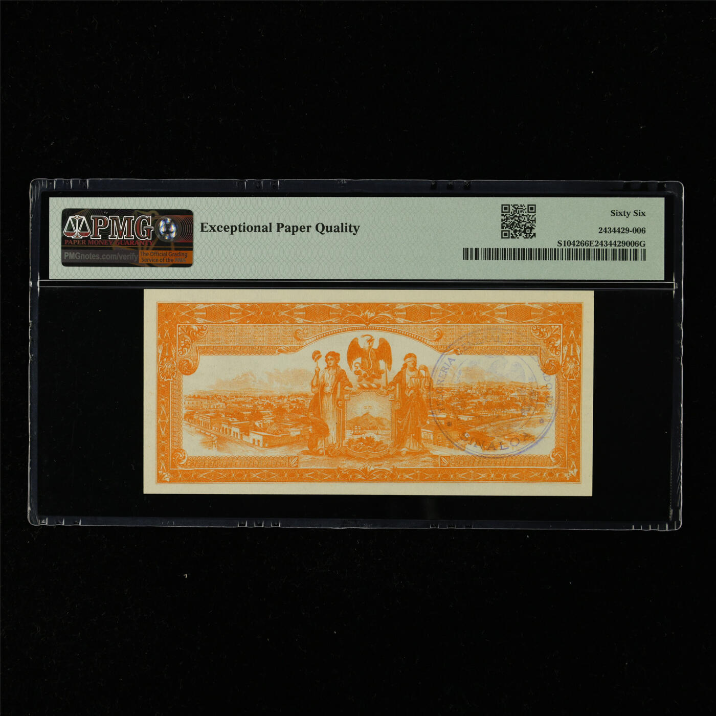 【亘邦集藏】第216期拍卖 1915年 墨西哥50C PMG 66EPQ C89006