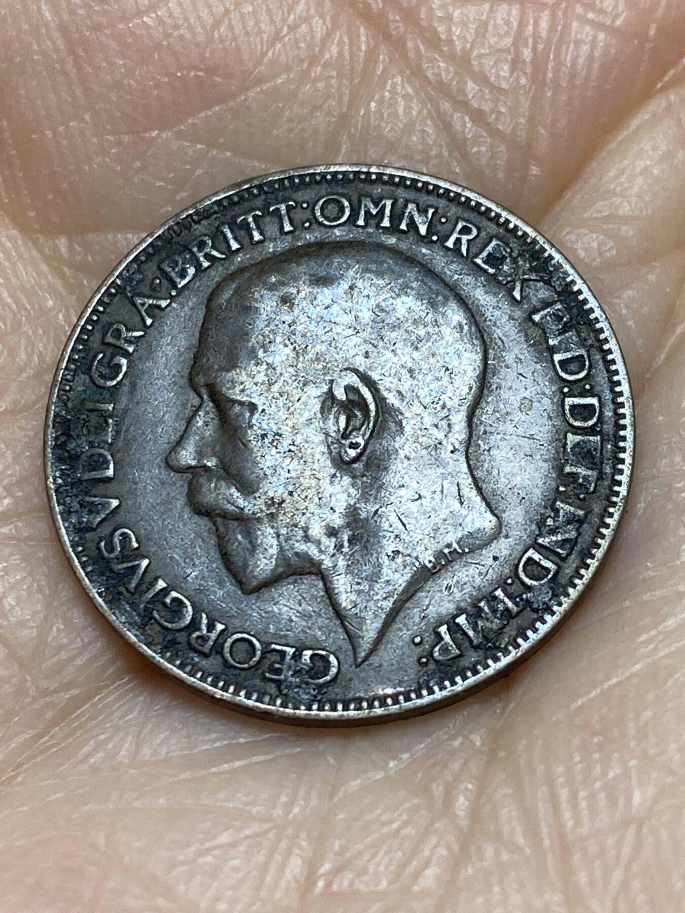 2025年第一百二十四场(总第一百五十场）外国好品散币(免佣金) 英国🇬🇧1922年1法新(乔治五世第二版)