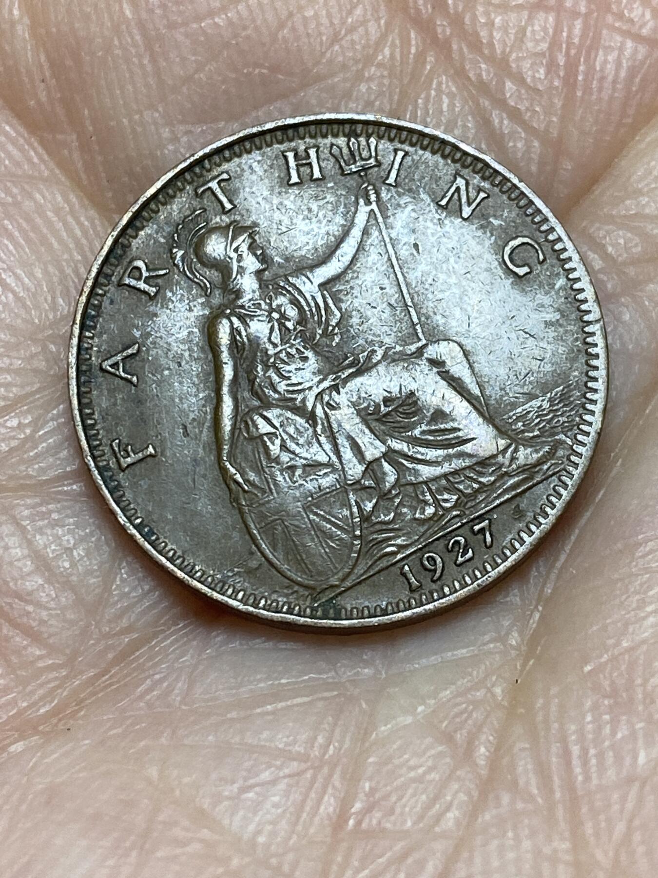 2025年第一百二十四场(总第一百五十场）外国好品散币(免佣金) 英国🇬🇧1927年1法新(乔治五世第三版)