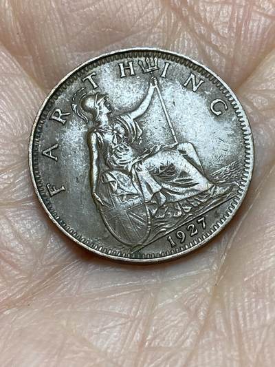 2025年第一百二十四场(总第一百五十场）外国好品散币(免佣金) - 英国🇬🇧1927年1法新(乔治五世第三版)