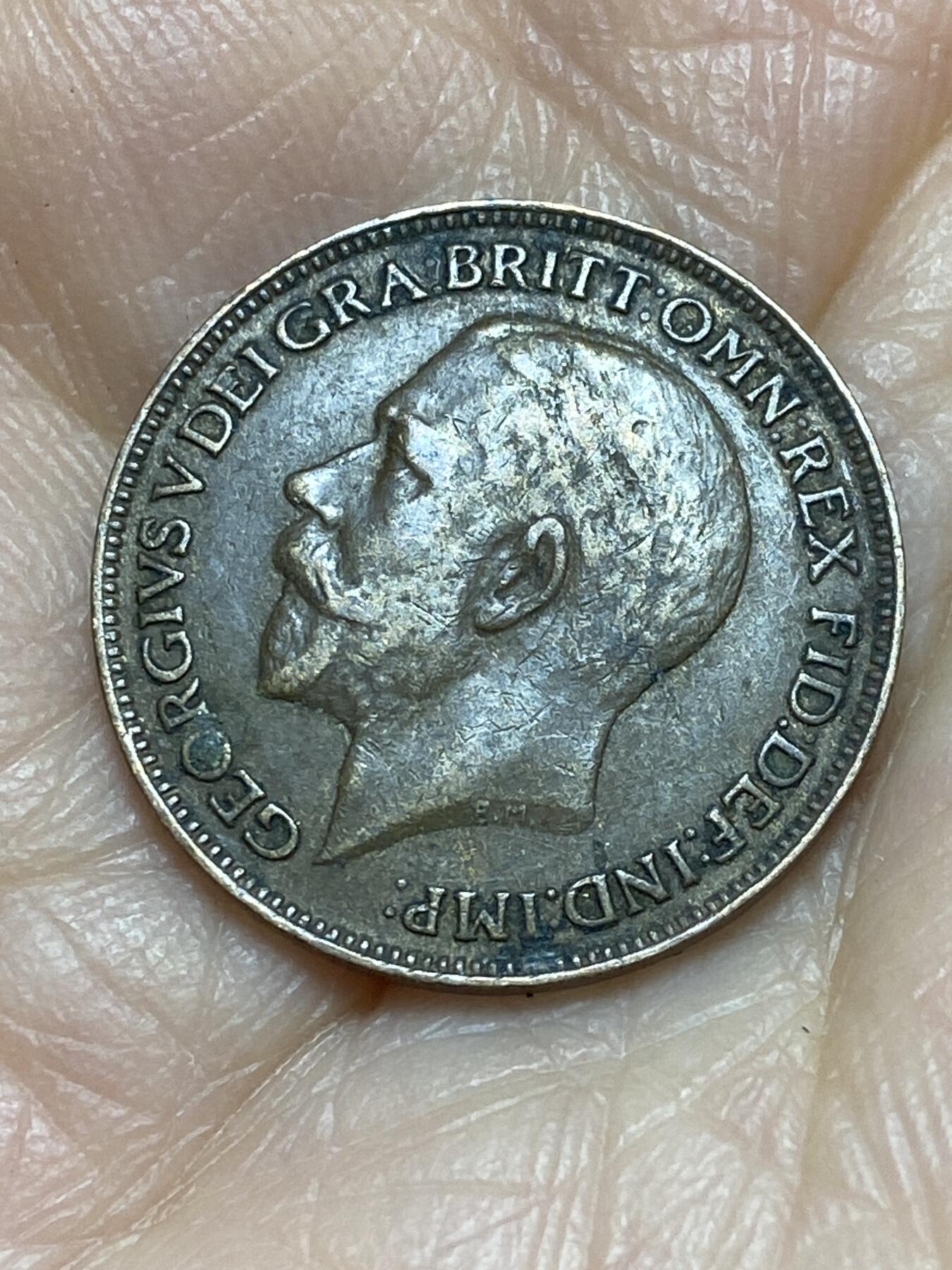 2025年第一百二十四场(总第一百五十场）外国好品散币(免佣金) 英国🇬🇧1920年1法新(乔治五世第二版)