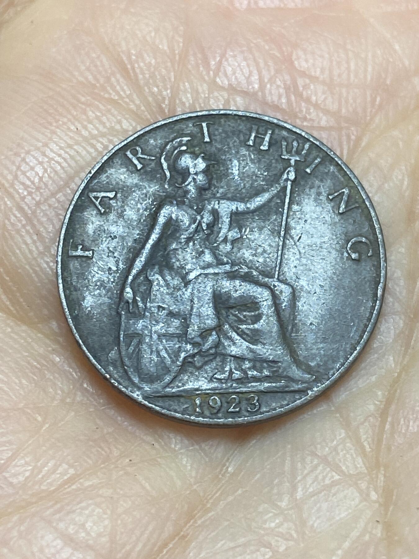 2025年第一百二十四场(总第一百五十场）外国好品散币(免佣金) 英国🇬🇧1923年1法新(乔治五世第二版)