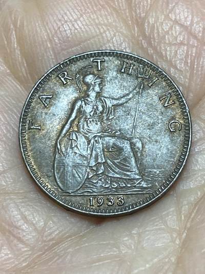 2025年第一百二十四场(总第一百五十场）外国好品散币(免佣金) - 英国🇬🇧1933年1法新(乔治五世第三版)