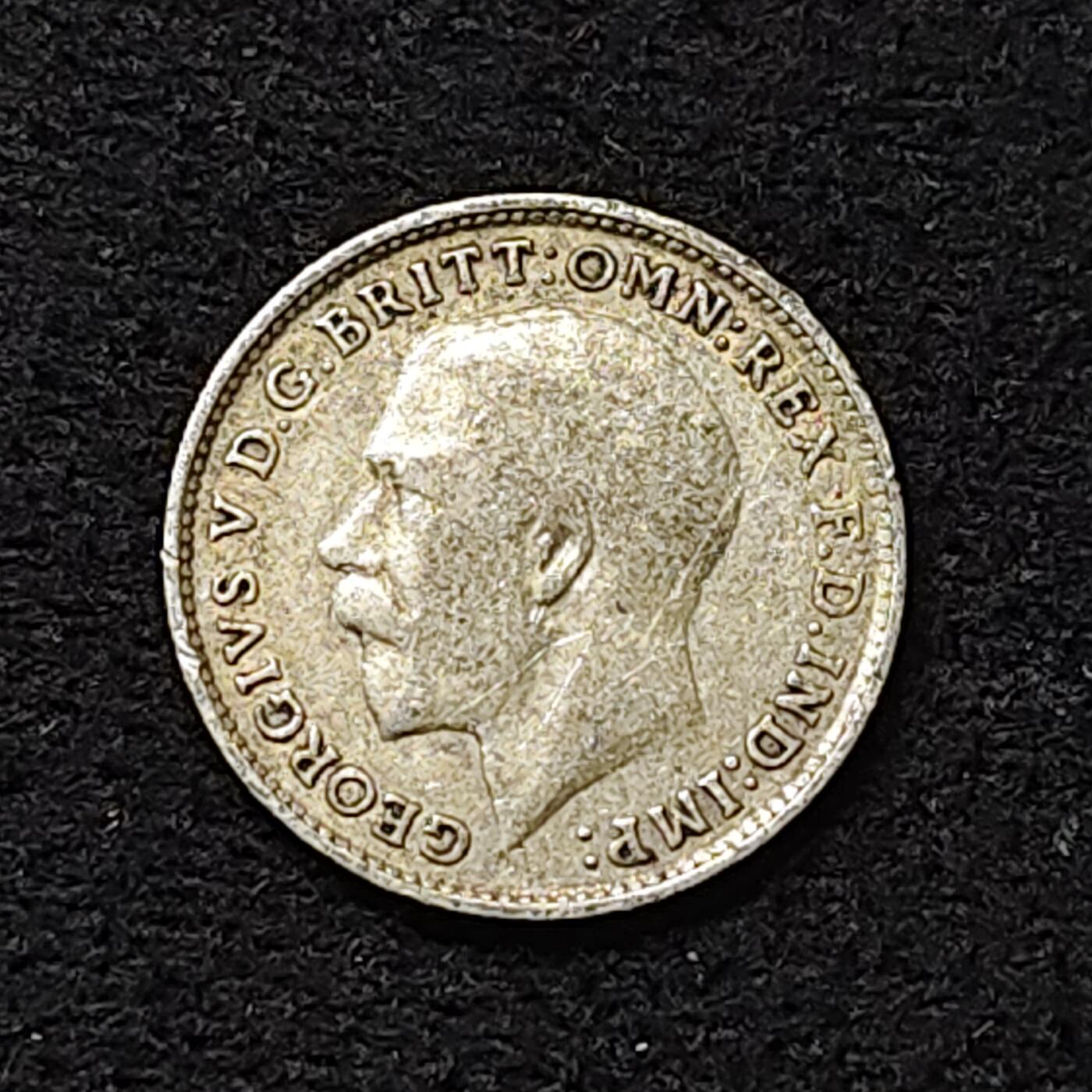 【全场包邮】纯粹捡漏拍474场（免费代拍第11场） 英国1918年乔治五世3便士银币