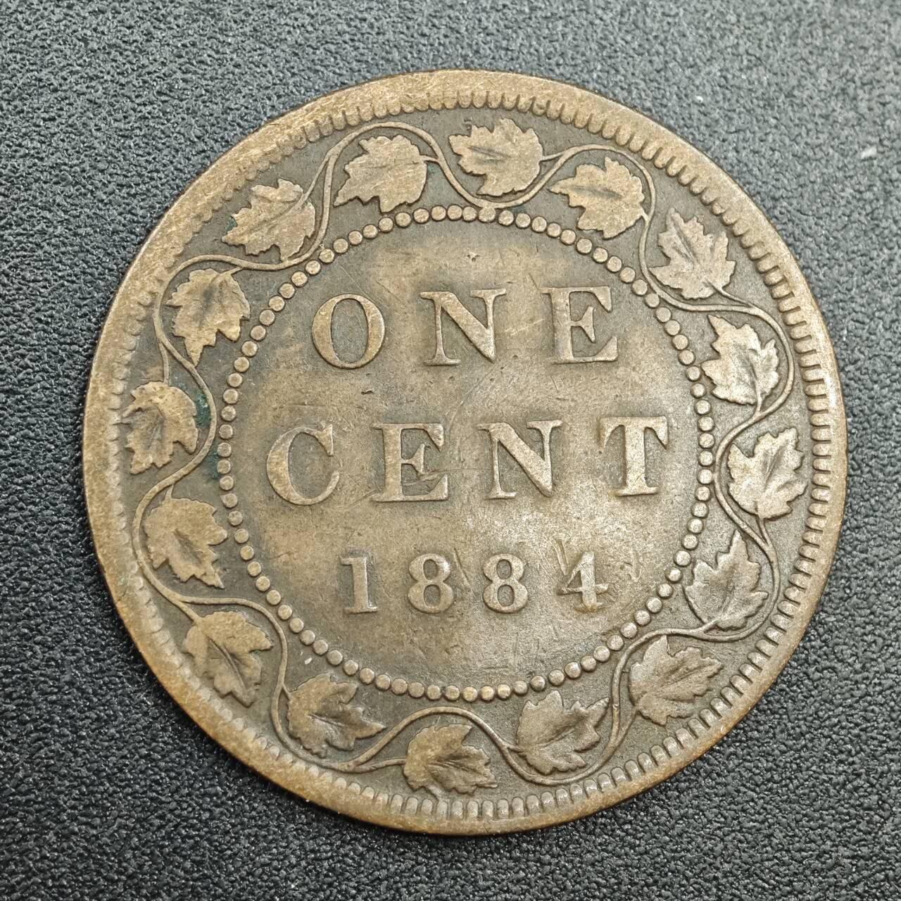 【淘币小摊】实时拍第七百九十拍   散币场   满百包邮可预留二周 每周一统一发货   加拿大1884年维多利亚一分铜币