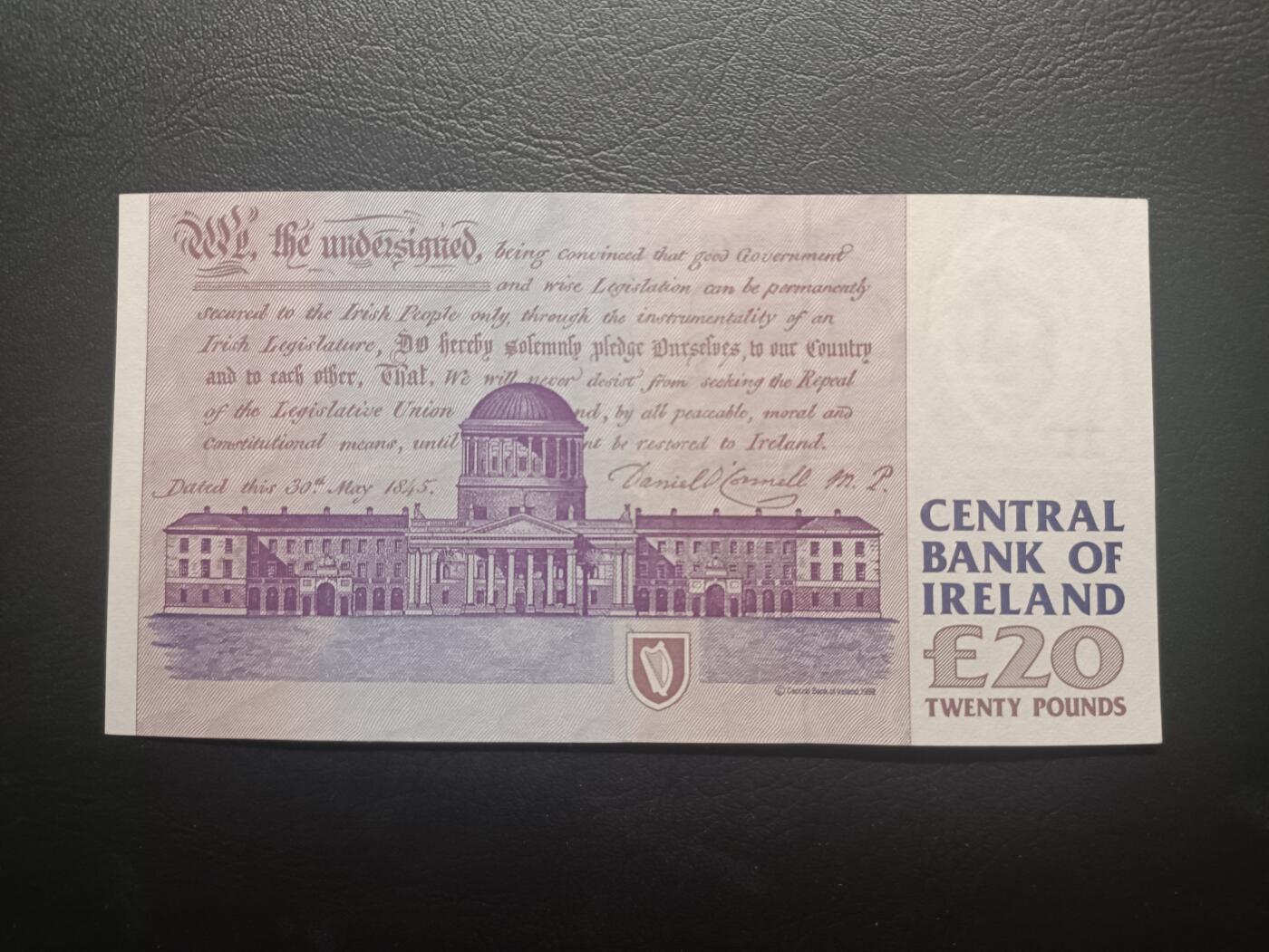 2025十一月第二期，总第200期 爱尔兰1998年20镑AUNC，独立领袖康奈尔和爱尔兰宪法