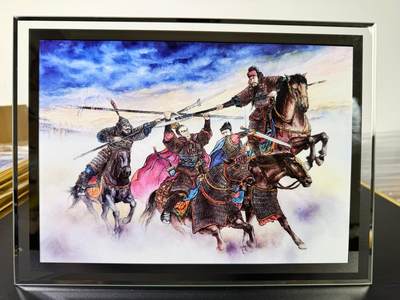 NO.15 好又多金牌大场，双11狂欢继续！每周一站式配齐，方便凑单！（周6晚8点截拍，卖家送拍0抽成！） - 山河潮玩 侠哥 三英战吕布 A4海报+水晶摆台 非常精美