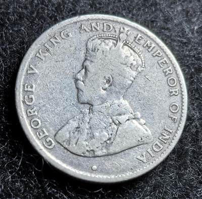 西班牙、丹属西印度、法属殖民地、乌拉圭银币古铜币，周五晚上九点倒数截拍，满百包邮，可寄存半年，喜欢朋友微信扫描二维码可直接参拍 - 英属洪都拉斯1919年25分银币，km17