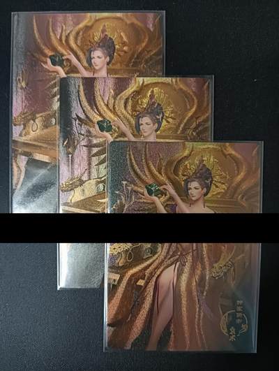 花开卡拍第46期（11月9号周日截拍，品控勿拍!!!拍品不寄存，运费5元，自制卡难免瑕疵，可能存在轻微撞角爆边等出厂瑕疵，品控介意勿拍！） - 玩卡秀卡牌 三国百姬传-袁术 三渐变 第三张艺术版 粗闪