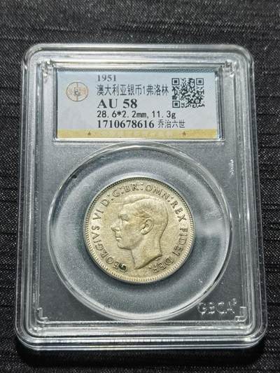 天下钱庄专场欢迎参拍 - 澳大利亚1弗罗林银币