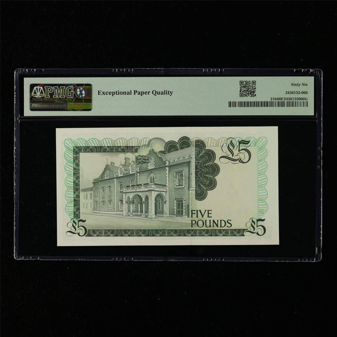 【亘邦集藏】第216期拍卖 1988年 直布罗陀5镑 PMG 66EPQ E854656