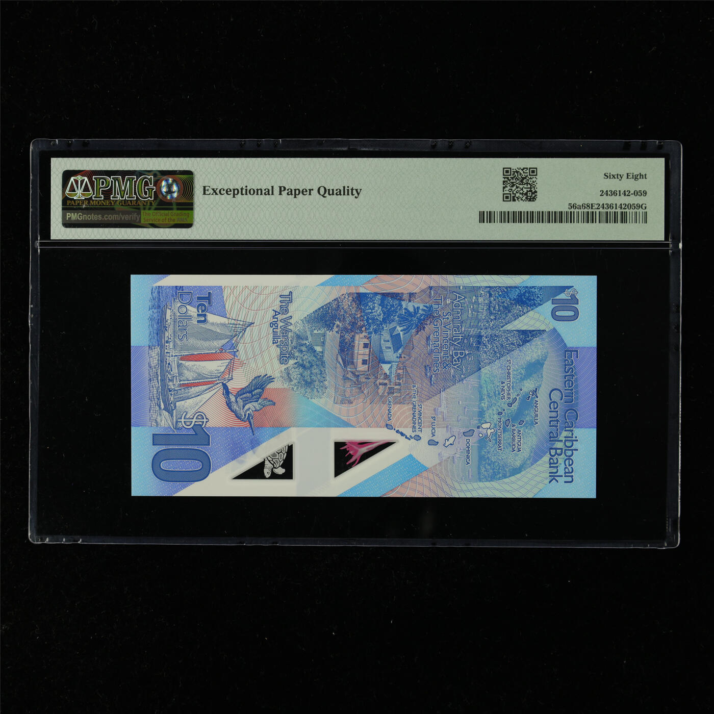 【亘邦集藏】第216期拍卖 2019年 东加勒比海10元 PMG 68EPQ GW032119