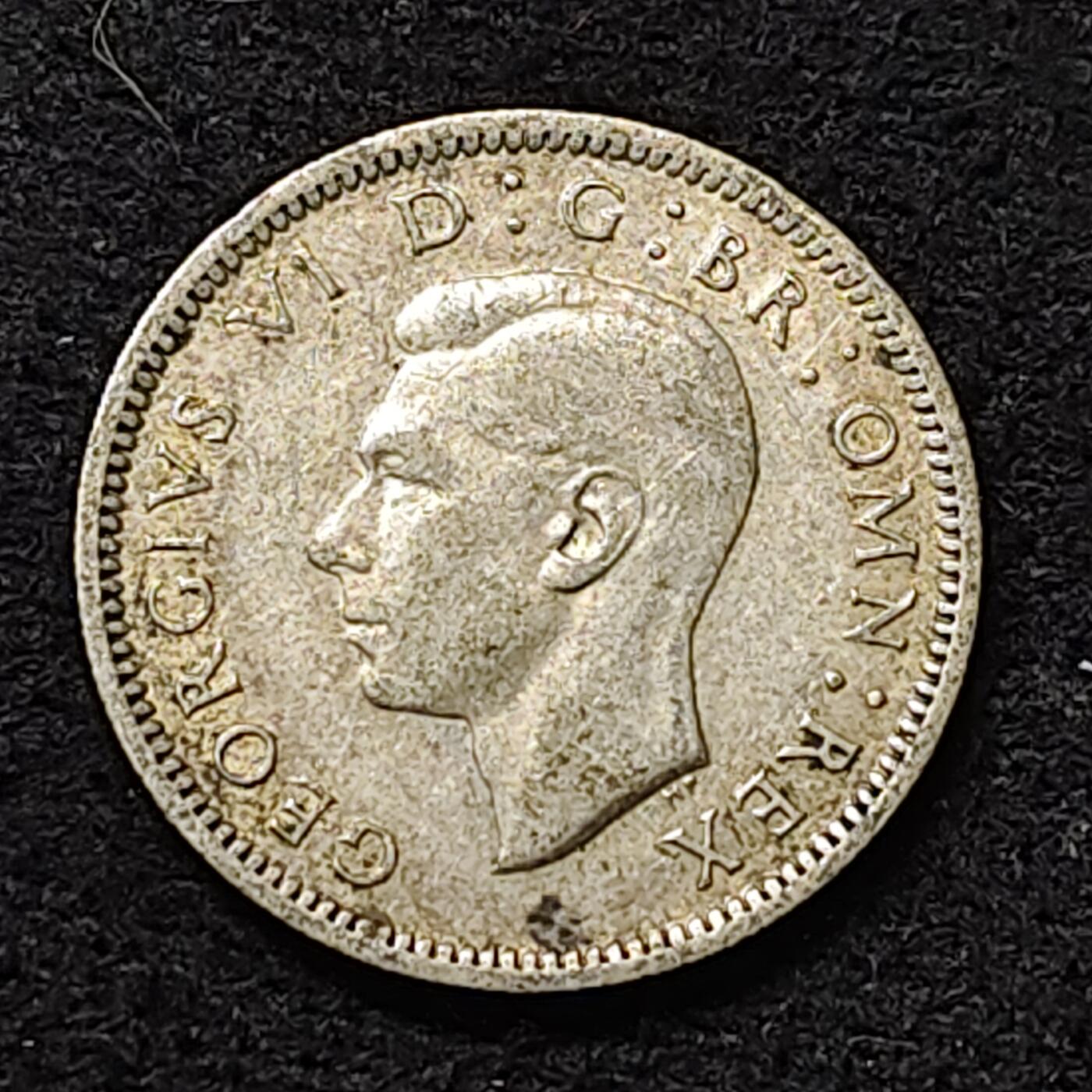 【全场包邮】纯粹捡漏拍474场（免费代拍第11场） 英国1943年乔治六世6便士银币