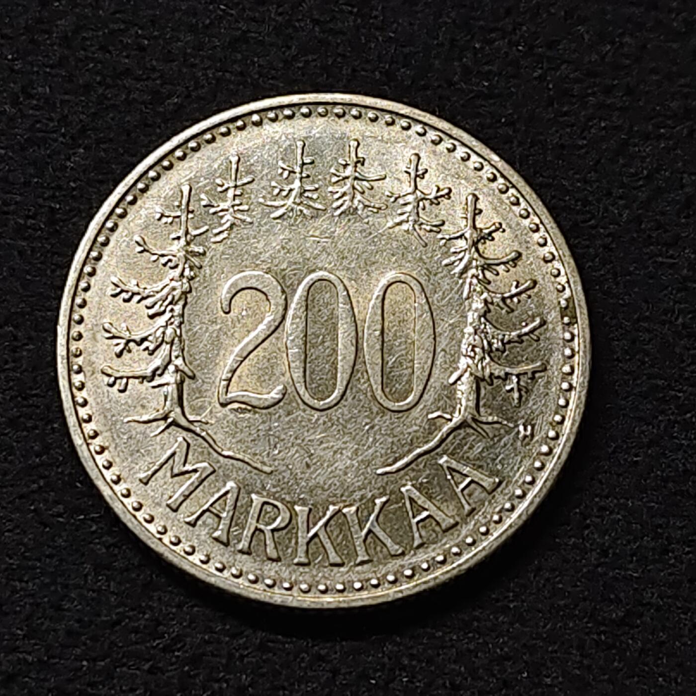 【全场包邮】纯粹捡漏拍474场（免费代拍第11场） 芬兰1958年200马克银币