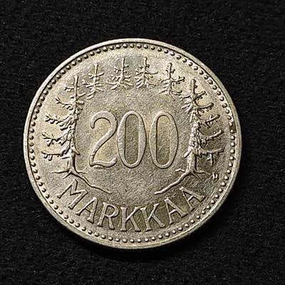 【全场包邮】纯粹捡漏拍474场（免费代拍第11场） - 芬兰1958年200马克银币