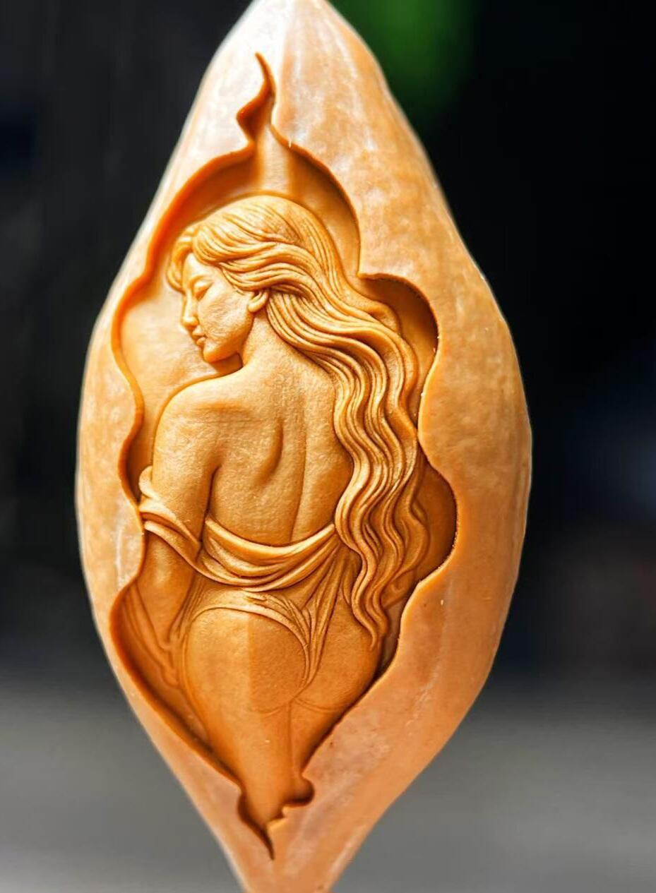 听雨轩（二十）竹雕 核雕专场 橄榄核雕 2.0美背 