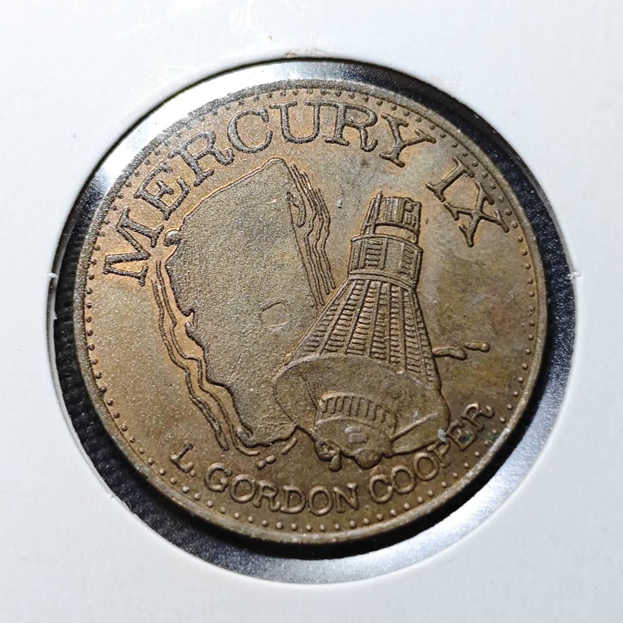 KK钱币收藏小铺  第365场  2月预留时间 周末发货  美国航天纪念铜章