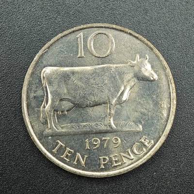 【淘币小摊】实时拍第七百九十拍   散币场   满百包邮可预留二周 每周一统一发货   - 根西岛1979年10便士镍币