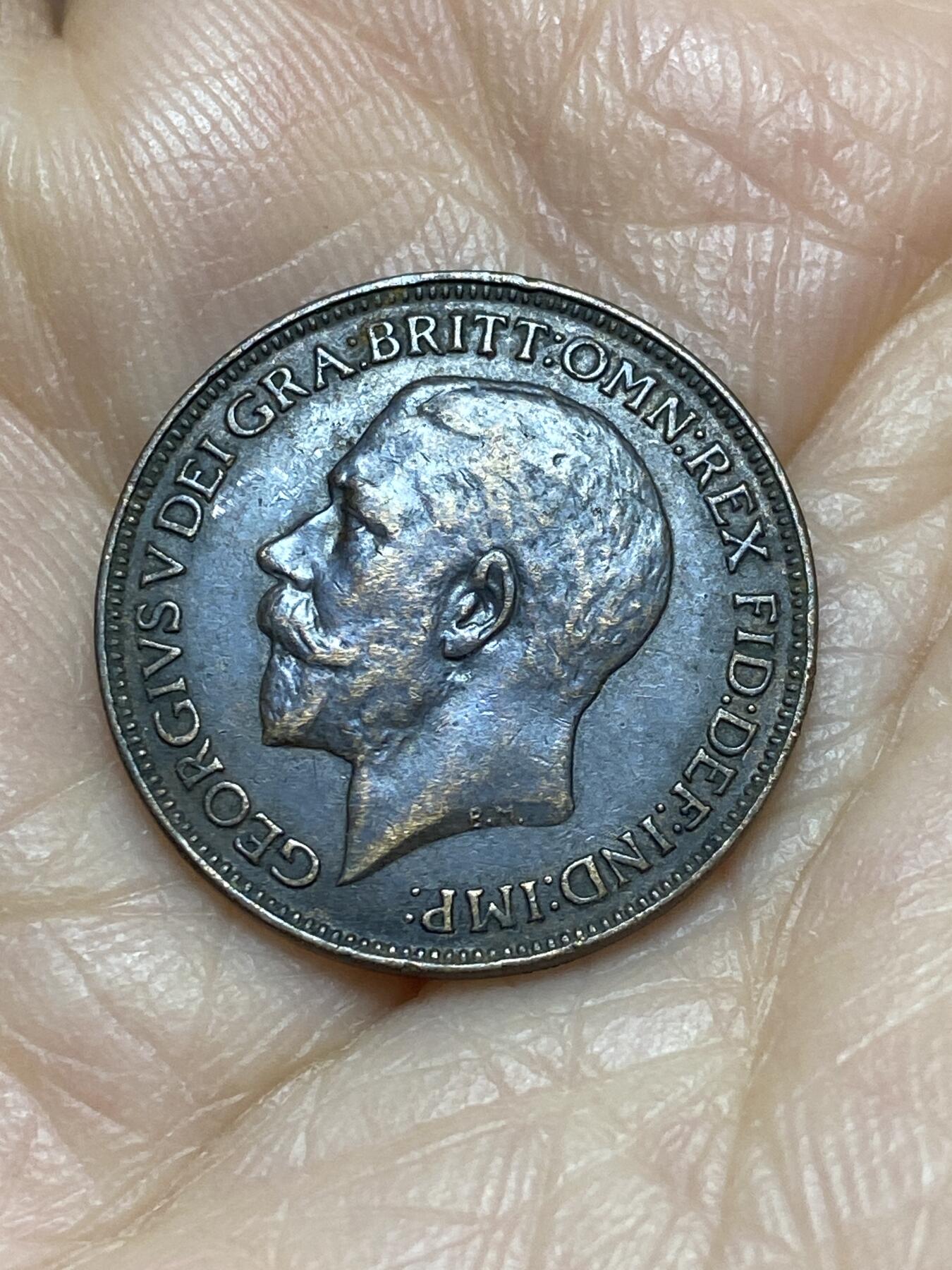 2025年第一百二十四场(总第一百五十场）外国好品散币(免佣金) 英国🇬🇧1925年1法新(乔治五世第二版，关门年)