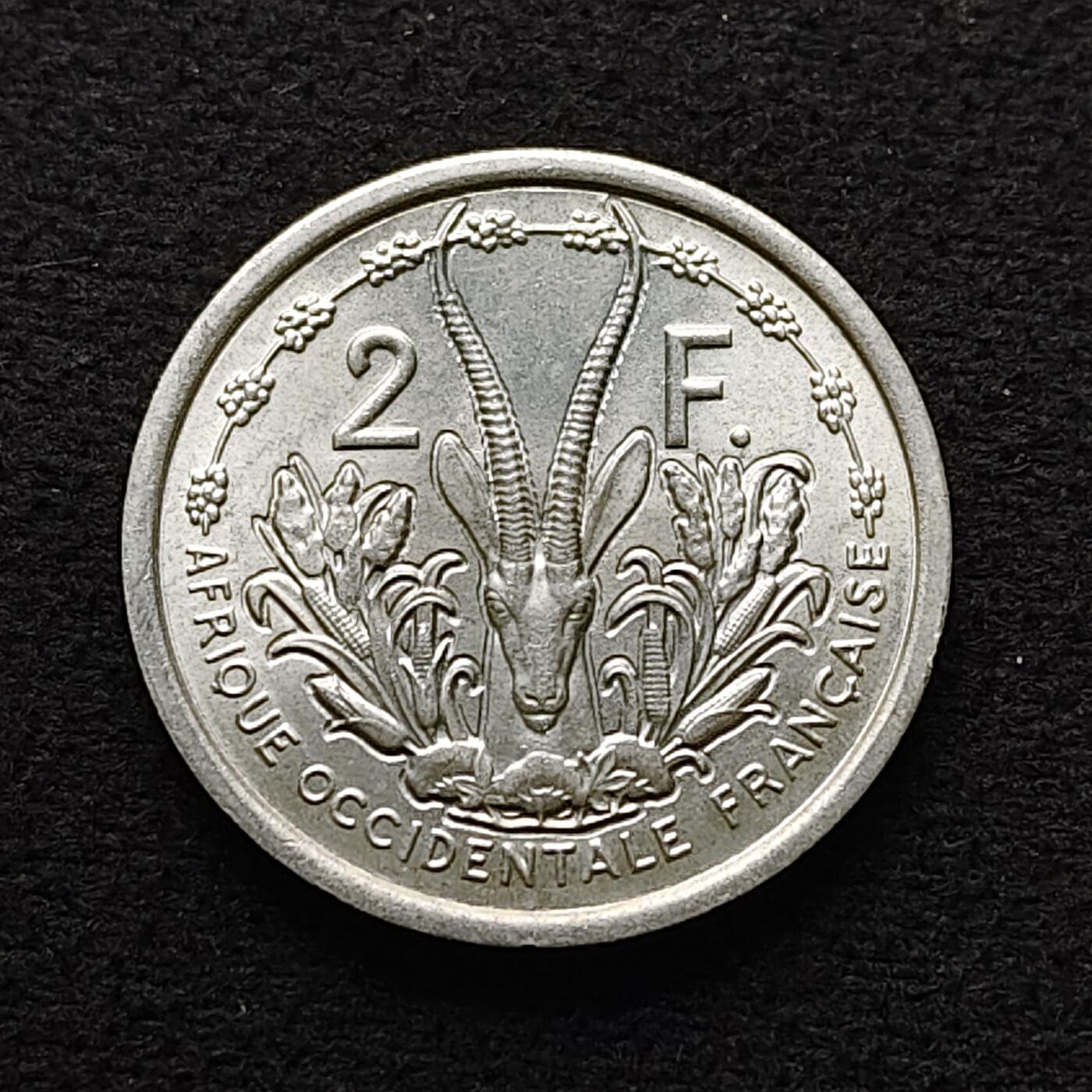 【全场包邮】纯粹捡漏拍474场（免费代拍第11场） 【特年】法属西非1955年2法郎